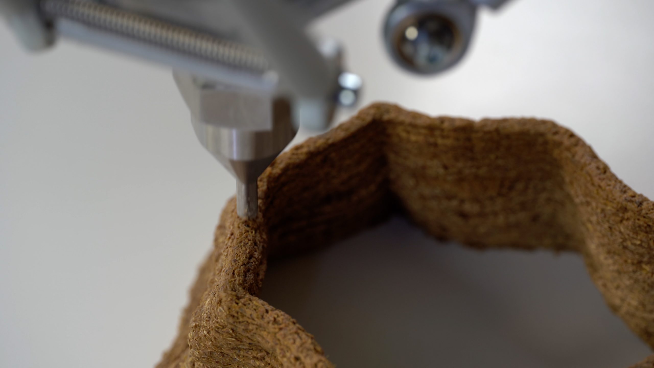 3D-printing mycelium material, 3D-Druck von Pilzmyzelwerkstoff